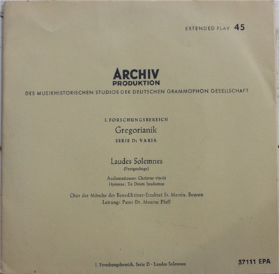 Chor Der Mönche Der Benediktiner-Erzabtei St. Martin, Beuron - Pater Dr. Maurus Pfaff - Laudes Solemnes download mp3 flac