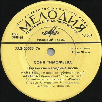 Соня Тимофеева - Цыганские Народные Песни download mp3 flac