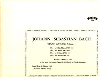 Johann Sebastian Bach, Marie-Claire Alain - Organ Sonatas, Volume 1 download mp3 flac