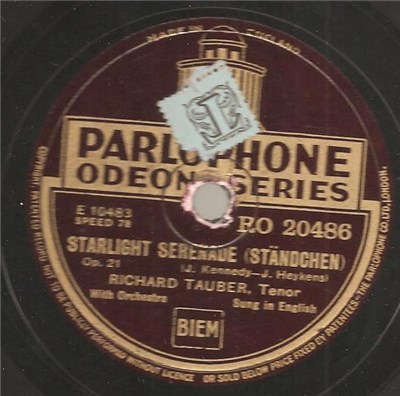 Richard Tauber - Starlight Serenade (Ständchen) / I'll Walk Beside You download mp3 flac