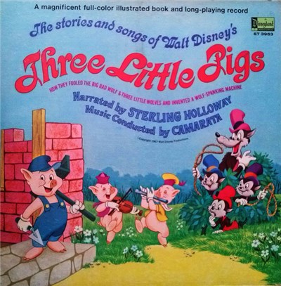 Sterling Holloway, Camarata - The Stories And Songs Of Walt Disney's Three Little Pigs (How They Fooled The Big Bad Wolf & Three Little Wolves And Invented A Wolf-Spanking Machine) - Tri Praseta & Maza I Lunja download mp3 flac