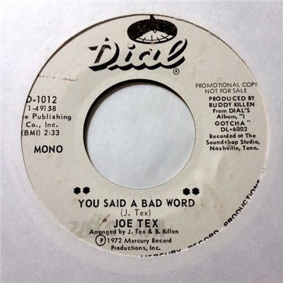 Joe Tex - You Said A Bad Word/It Ain't Gonna Work Baby download mp3 flac