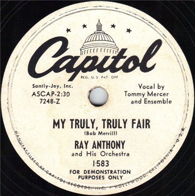 Ray Anthony And His Orchestra - My Truly, Truly Fair download mp3 flac