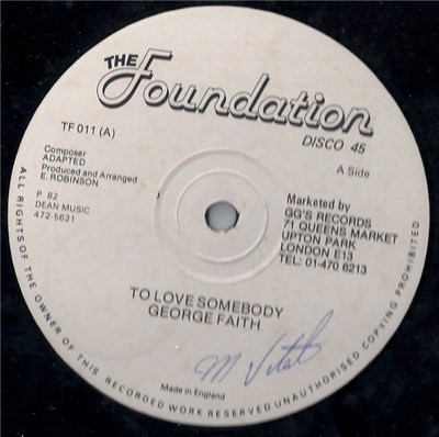 George Faith - To Love Somebody download mp3 flac