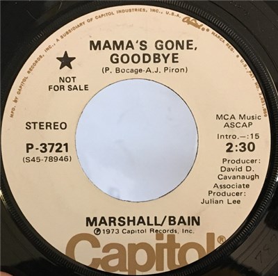 Marshall/Bain - Mama's Gone, Goodbye / Pussy Cat download mp3 flac