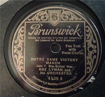 Abe Lyman And His Orchestra - Notre Dame Victory March / On Wisconsin download mp3 flac