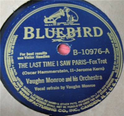 Vaughn Monroe And His Orchestra - The Last Time I Saw Paris / High On A Windy Hill download mp3 flac