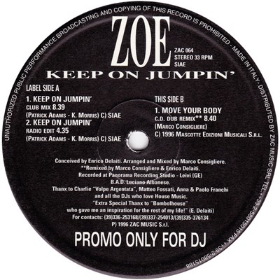 Zoe - Keep On Jumpin' download mp3 flac