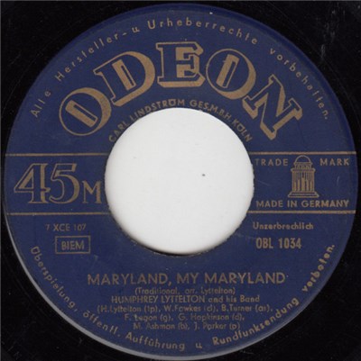 Humphrey Lyttelton And His Band - Maryland, My Maryland / Blue For Waterloo download mp3 flac