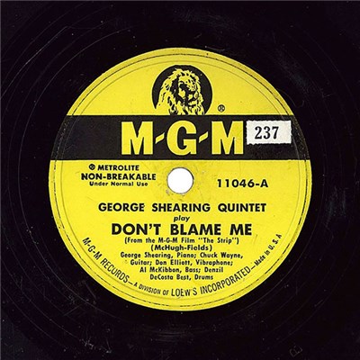 George Shearing Quintet - Don't Blame Me / Brain Wave download mp3 flac