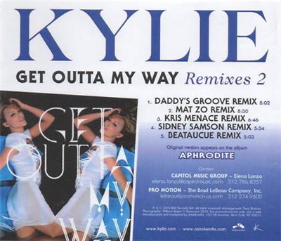 Kylie - Get Outta My Way - Remixes 2 download mp3 flac
