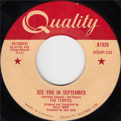 The Tempos - See You In September / Bless You My Love download mp3 flac