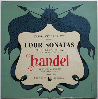 Handel - Willy And Margarete Schweyda, Jan Behr - Four Sonatas For Two Violins And Figured Bass download mp3 flac