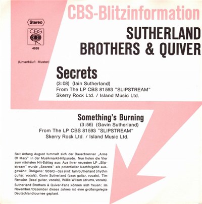 Sutherland Brothers & Quiver - Secrets download mp3 flac