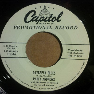 Patty Andrews - Daybreak Blues / I Never Will Marry download mp3 flac