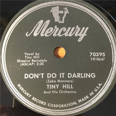 Tiny Hill And His Orchestra - Don't Do It Darling download mp3 flac