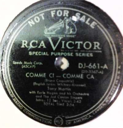 Tony Martin With Earle Hagen And His Orchestra - Comme Ci - Comme Ca / The Bells In Her Earrings download mp3 flac