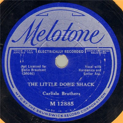 Carlisle Brothers - The Little Dobie Shack / The Rustler's Fate download mp3 flac