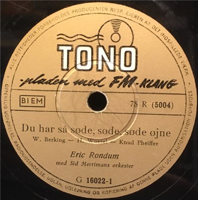 Sid Merrimans Orkester - Du Har Så Søde, Søde, Søde Øjne / Møllerens Mari' download mp3 flac
