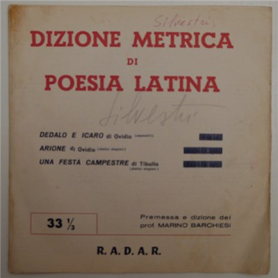 Marino Barchesi - Dizione Metrica di Poesia Latina download mp3 flac