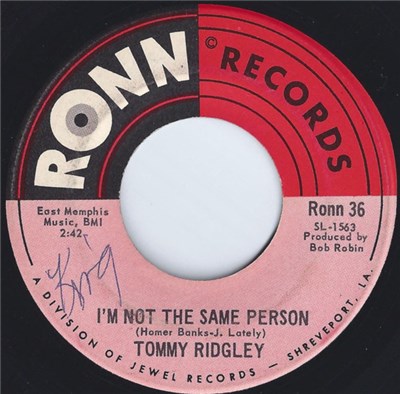 Tommy Ridgley - I'm Not The Same Person / In The Same Old Way download mp3 flac