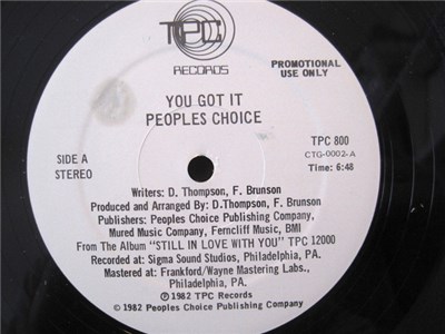 People's Choice - You Got It download mp3 flac