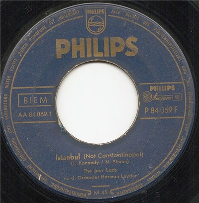 The Four Lads / Frankie Laine - Istanbul (Not Constantinopel) / Hey Joe! download mp3 flac