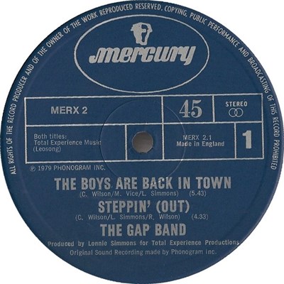 The Gap Band - The Boys Are Back In Town / Steppin' (Out) download mp3 flac