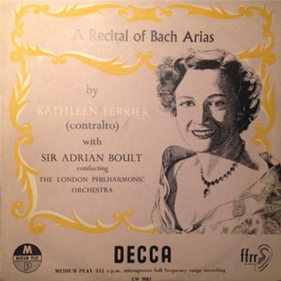 Kathleen Ferrier, The London Philharmonic Orchestra, Sir Adrian Boult - A Recital Of Bach Arias download mp3 flac
