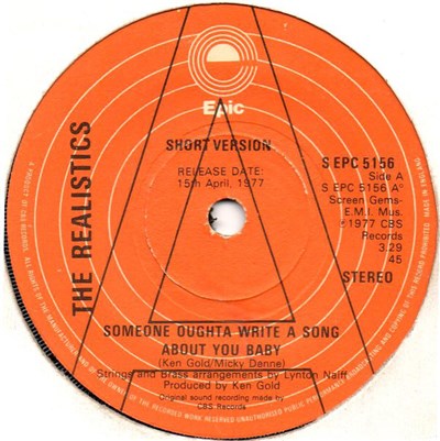 The Realistics - Someone Oughta Write A Song About You Baby download mp3 flac