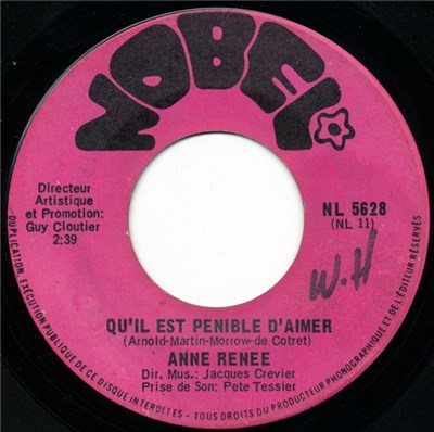 Anne Renee - Qu'il Est Penible D'aimer download mp3 flac