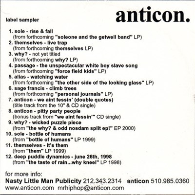 Various - Anticon Label Sampler download mp3 flac
