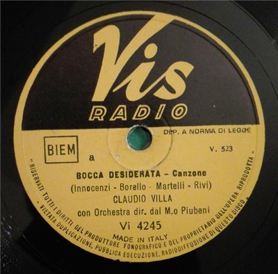 Claudio Villa - Bocca Desiderata / Rivederti download mp3 flac