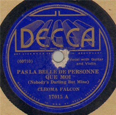 Cleoma Falcon - Pas La Belle De Personne Que Moi / Jeuste Parcque download mp3 flac