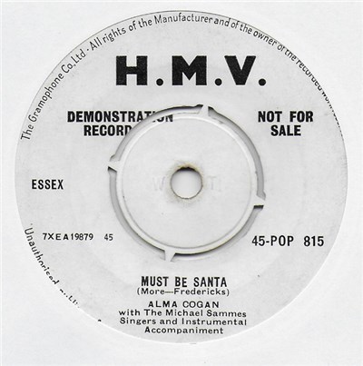 Alma Cogan - Must Be Santa / Just Couldn't Resist Her With Her Pocket Transistor download mp3 flac