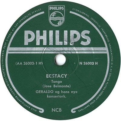 Geraldo Og Hans Nye Konsertork. - Ecstacy / La Cumparsita download mp3 flac