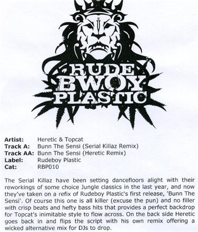 Heretic & Top Cat - Bunn The Sensi (Remixes) download mp3 flac