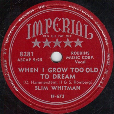 Slim Whitman - When I Grow Too Old To Dream / Cattle Call download mp3 flac
