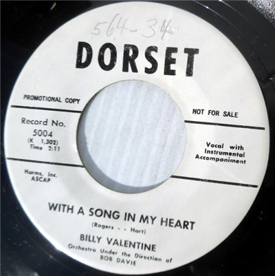Billy Valentine - With A Song In My Heart / Don't You Cry download mp3 flac