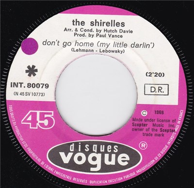 The Shirelles - Don't Go Home (My Little Darlin') / Nobody Baby After You download mp3 flac