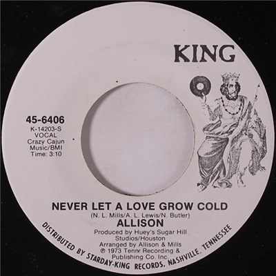 Allison - Never Let A Love Grow Cold download mp3 flac
