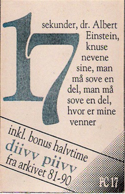 Various - 17 Sekunder, Dr. Albert Einstein, Knuse Nevene Sine, Man Må Sove En Del, Man Må Sove En Del, Hvor Er Mine Venner download mp3 flac