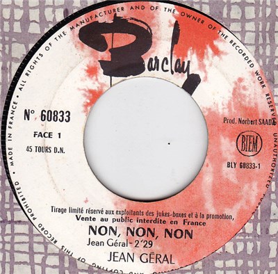 Jean Géral - Non, Non, Non / L'Amour Vaut Bien download mp3 flac