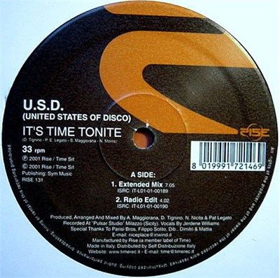 U.S.D. United States Of Disco - It's Time Tonite download mp3 flac