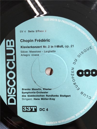 Frédéric Chopin, Branka Masulin, Symphonie-Orchester Des Süddeutschen Rundfunks Stuttgart, Hans Müller-Kray - Klavierkonzert Nr. 1 In E-moll, Op. 11 / Klavierkonzert Nr. 2 In F-moll, Op. 21 download mp3 flac
