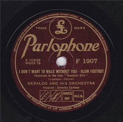 Geraldo And His Orchestra - I Don't Want To Walk Without You / Deep In The Heart Of Texas download mp3 flac