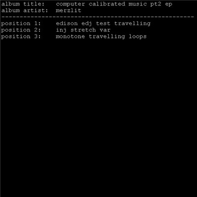 Merzlit - Computer Calibrated Music pt2 EP download mp3 flac