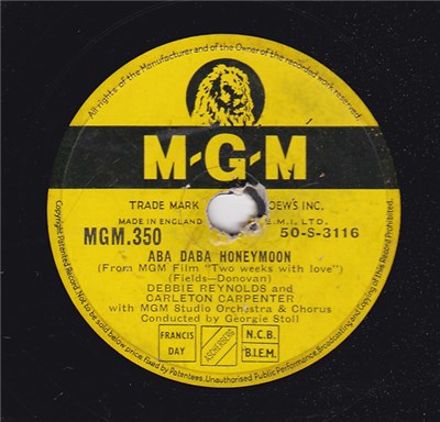 Debbie Reynolds And Carleton Carpenter With MGM Studio Orchestra & Chorus Conducted By Georgie Stoll - Aba Daba Honeymoon / Row, Row, Row download mp3 flac