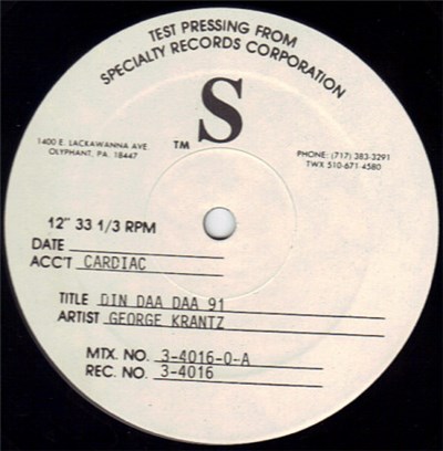 George Kranz Featuring Doug Lazy - Din Daa Daa '91 download mp3 flac