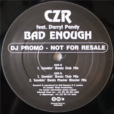 CZR Feat. Darryl Pandy - Bad Enough (The Smokin’ Beats Remixes) download mp3 flac
